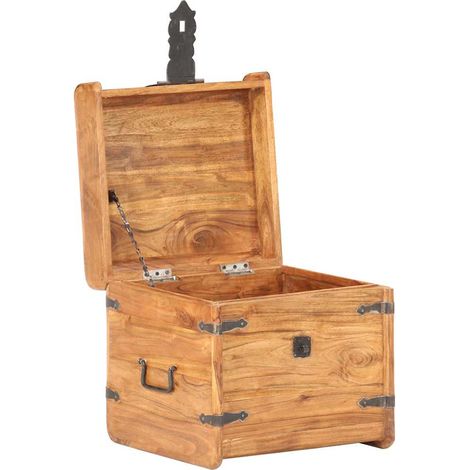 Maison Exclusive - Coffre 40x40x40 cm Bois d'acacia solide (1/5)