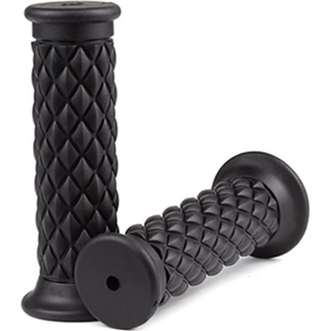 BRAVIX 2 Pièces Poignée De Guidon Moto, Poignées Moto Universelles Poignées De Guidon Antidérapant en Caoutchouc, Moto Poignées Souple Caoutchouc pour Scooter Quad Cruiser Off Road(Noir)