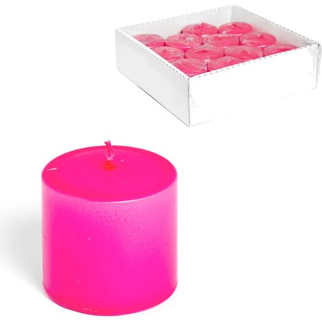 H&H Candela Cilind Basic 50x50 HOT Pink (1/3)