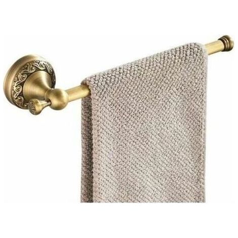 Porte-serviettes vintage en laiton massif – Barre de serviette murale avec finition anti-corrosion – Installation facile incluse (1/5)
