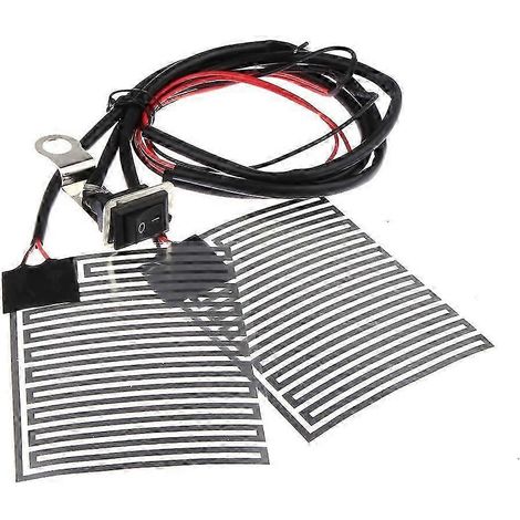 Poignées chauffantes universelles 12 V pour moto, kit de poignées chauffantes électriques, ensemble de poignées de rechange, insert chauffant électrique universel pour guidon - leviers d'embrayage ( ) (1/5)