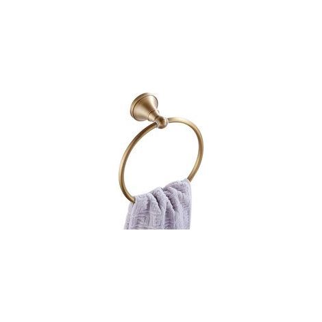 Anneau Porte Serviette Rond en Laiton pour Porte Serviette de Salle de Bain Serviette de Bain Suspendu fixé au Mur, Bronze brossé (1/5)
