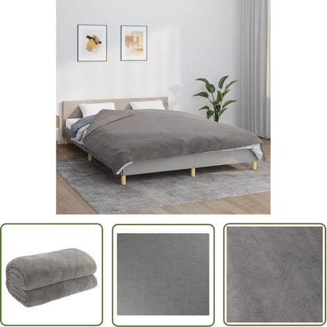 The Living Store Couverture lestée avec housse Gris 200x230 cm 13 kg Tissu - Couverture Lestée - Couverture Poids - Literie Relaxante - Sommeil Profond - Duvet Lourd (1/5)