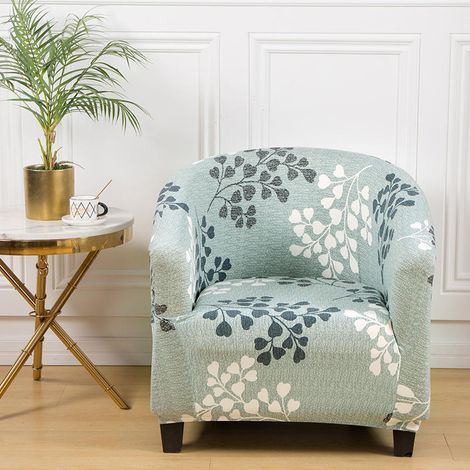 Housse De Fauteuil Extensible Housse De Chaise Imprimé Amovible Lavable Housse De Canapé Modern Revêtement De Fauteuil Pour Comptoir De Bar Salon Salle À Manger Réception Bureau (25) (1/5)