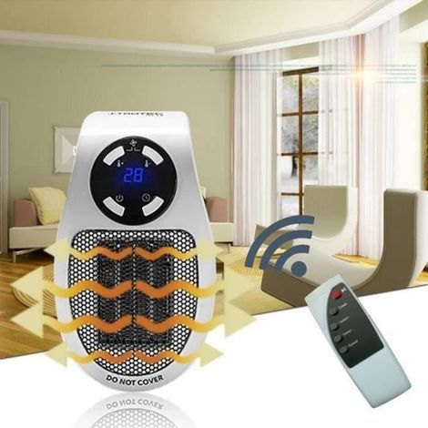 (Blanc)Radiateur Électrique 500W - Pour Salle de Bain - Avec Télécommande - Blanc (1/4)