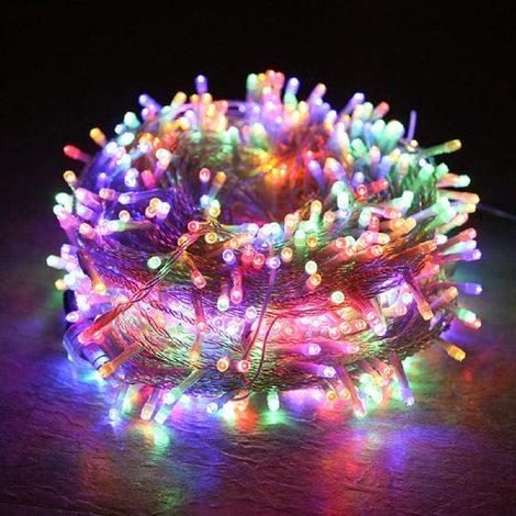 Luci natalizie a stringa da 100 m con 1000 LED, luci fatate per esterni, ideali per feste, matrimoni e vacanze - Multicolore100M800LEDS