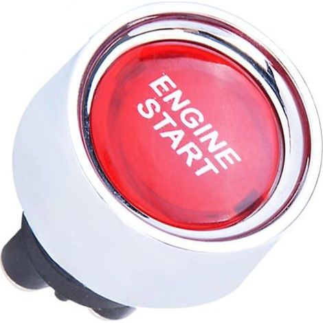 Bouton de Démarrage du Moteur Commutateur à Bouton-poussoir Multifonctionnel DC 12V 50A Ignition Starter pour Voiture (Rouge) (1/5)