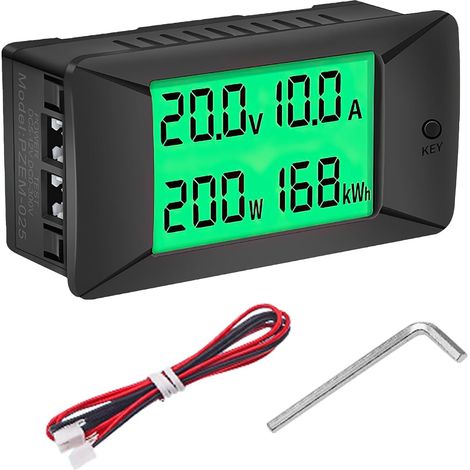 Amperometro digitale, voltmetro, PZEM-025 Misuratore elettrico CC Voltmetro Tester batteria Wattmetro energia elettrica 0300A/300V(50A) (1/5)