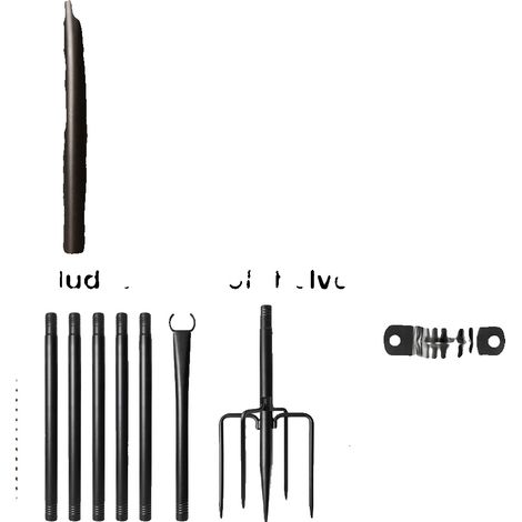 Poteaux de lumière, hauteur réglable, construction en métal durable, 6 PCS (1/2)