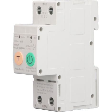 Paramètres du disjoncteur WiFi Protection contre les fuites réglable Affichage des données Télécommande AC100-240V 2P