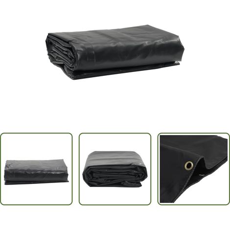 vidaXL Wetterbeständig -  Abdeckplane Schwarz 5x7 m 650 g/m² (1/5)