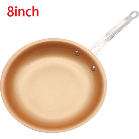 Poêle À Frire - Poêle À Sauce En Céramique - Compatible Induction - 25 Cm - Revêtement Antiadhésif Cuivre - Base En Acier Inoxydable - 1 Pièce (1/5)