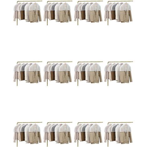 60x Schutzhülle aus transparentm PEVA-Kunststoff für Kleidung, zum Aufhängen, für Ärmel und Kleidung – Staubschutzhülle für den ganzen Körper (1/5)