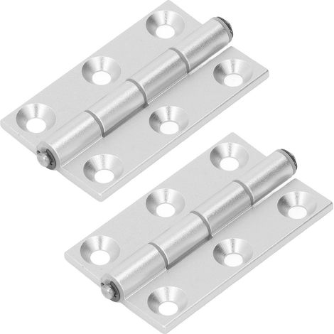 Charnière plate 2 pièces, profilé aluminium pliable, axe carré avec douille résine, quincaillerie de porte (1/5)
