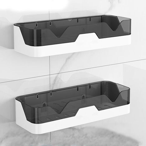 Ensemble de 2 étagères de douche sans perçage, panier de rangement de douche mural pour salle de bain/cuisine (1/4)