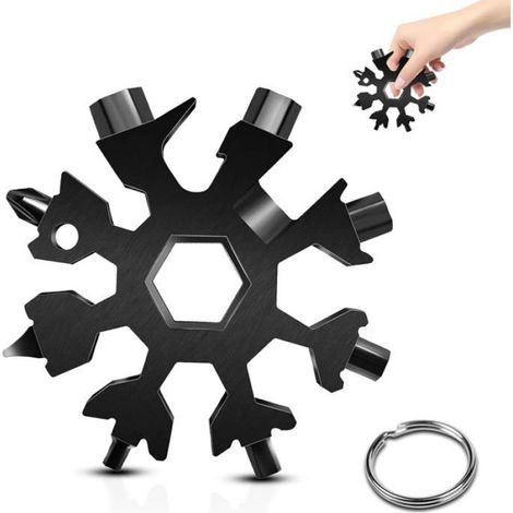 Outil Multifonction - 18 Fonctions - Acier Inoxydable - Pour Activités Extérieures et Voyage - 1 Pièce