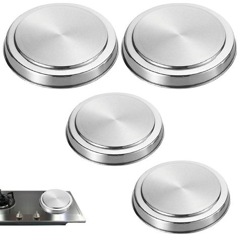4 PièCes SéRies Couvercles de Plaque de Cuisson en Acier Inoxydable Plaque de Cuisson de Protection de CuisinièRe SupéRieure Ensemble Ustensiles 17/21 CM Accessoires de Cuisine (1/5)