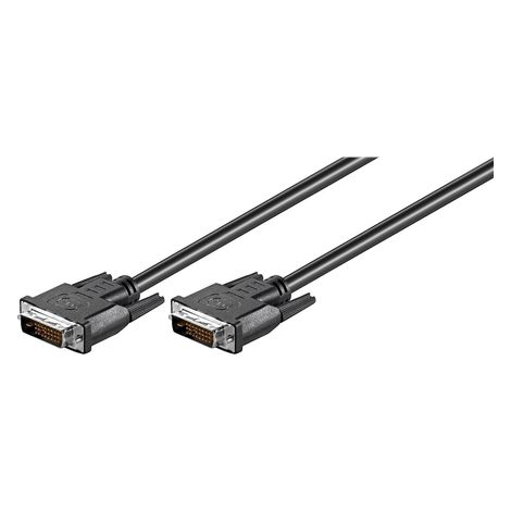 goobay 93573 - DVI Monitor Kabel DVI-D 24+1 Stecker, Dual Link, 1,8 m (1/2)