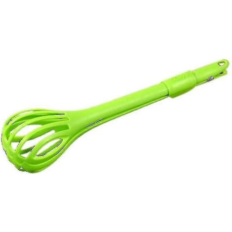 Pince fouet à œufs, fouet à œufs manuel multifonctionnel en nylon, agitateur vert de sécurité (1/5)