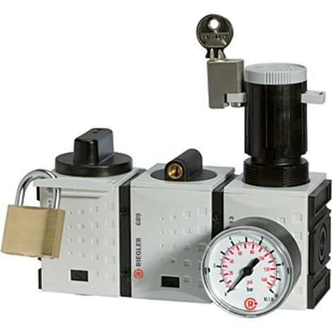 Riegler Wartungsstation SAFETY »FUTURA«, KH-AV-DR, BG 2, G 1/2, 2,5-8 bar (1/3)