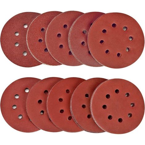 100-teiliges Schleifpapier-Set – Rundes Schleifpapier – 125 mm – Schleifscheiben – Körnung 40/80/120/180/320/400/600/800/1500/2000 – Schleifpapier – Für Schleifmaschinen (1/5)
