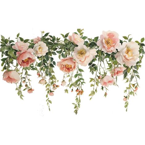 Stickers Muraux Plante Feuille Vertes Fleurs Autocollant Muraux Mural Stickers Pendaison Plantes Tropicale Papier Peint Décoration Murale Chambre Cuisine Salon Bureau (1/5)