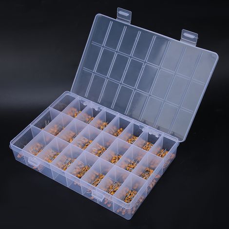 Kit d'assortiment de 840 condensateurs céramiques multicouches monolithiques de 0,1 µF à 47 nF, 24 valeurs (1/5)