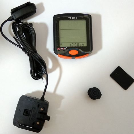 Compteur vélo plein écran rétroéclairé 813 avec capteur pour cyclisme extérieur, filaire (1/5)