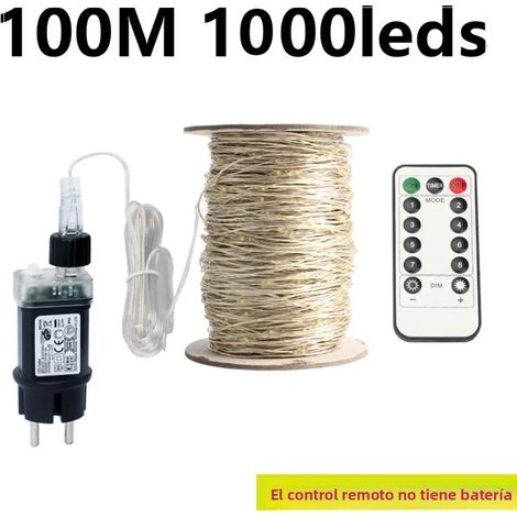 Guirlande lumineuse LED (100 m de long, 1000 perles LED), idéale pour les décorations de Noël, etc. (1/5)