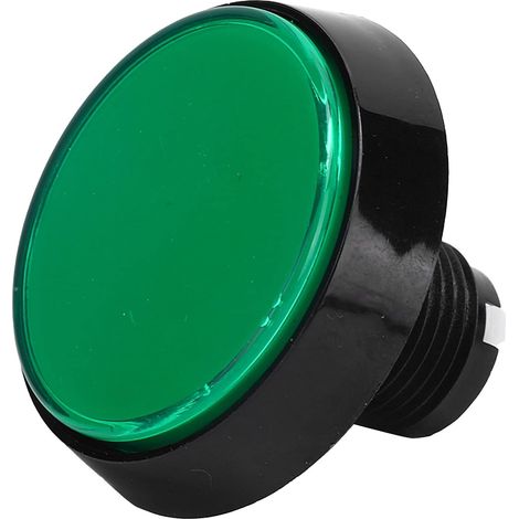 Bouton-Poussoir Abs 60 Mm Gros Bouton Plat Rond avec Lumière LED Interrupteur à 3 Pieds pour Grue Console de Jeu (Commutateur Vert + LED + trépied) (1/5)