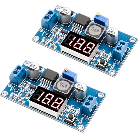 DC-DC Module Buck Adjustable Buck Converter Power Supply Module, 36V, 24V, 12V to 5V, 2A Power Module with LED Display (1/5)