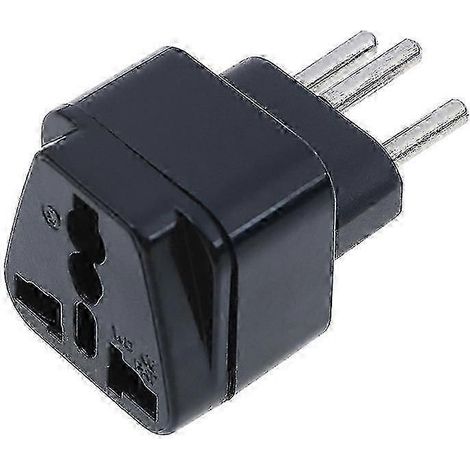 Adaptateur secteur universel US/EU vers Suisse (prise suisse) - 1 pièce - Noir (1/5)