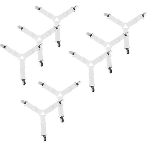 Set mit 8 elastischen und rutschfesten Spannbettlakenbändern (1/5)