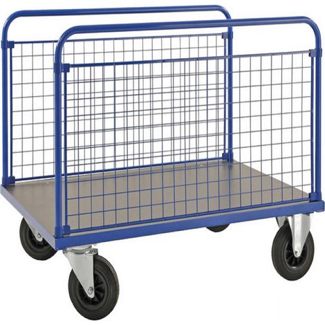 Carrello a piattaforma 2 sponde 1000x700x900, Ruote 2 fisse 2 girevoli