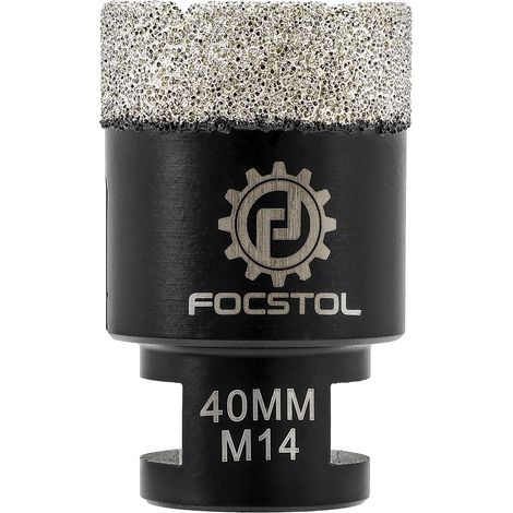 Foret Diamant - 40mm Scie Cloche Diamant Brasée Sous Vide pour Porcelaine Carrelage Céramique Marbre Granit Quartz M14 Filetage (1/5)