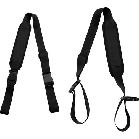 Lot de 2 Sangles de Transport antidérapantes et réglables - Noir - pour vélo, Parcs et plages, Surf, Cyclisme (1/5)