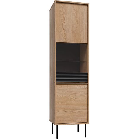 Vitrine 2 portes Astra Bois et Noir (1/5)