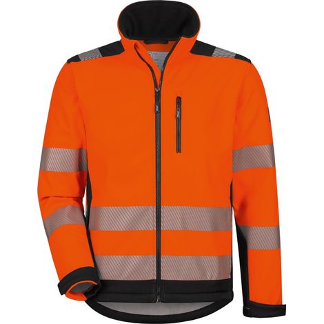 Feldtmann Elysee Warnschutz-Softshelljacke Dylan 22746 Gr. 4XL leuchtorange/schwarz