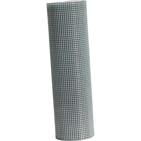 1 rouleau grillage galvanisé à mailles carrées, 0,5 x 25 m, fil 1,05 mm, mailles 12,7 x 12,7 mm, pour enclos petits animaux et potager (1/3)
