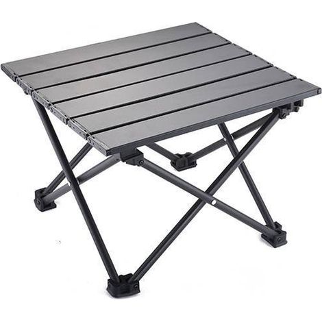 Aluminum Alloy Folding Camping Table, Ultralight Portable Table with Carry Bag, Ideal for Outdoor Camping, Picnics, Hiking and Fishing (40 x 35 x 28 cm) (1/5)