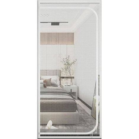 1 Moustiquaire 85x205 cm Blanc,Fermeture éclair,Fil acier,Plastique,Nano,Fenêtre,Porte (1/4)