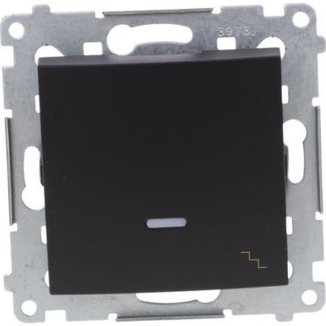 Interruptor de escalera Simon 54 con retroiluminaci贸n LED (m贸dulo) 10AX 250V conectores r谩pidos, negro mate DW6L.01/49
