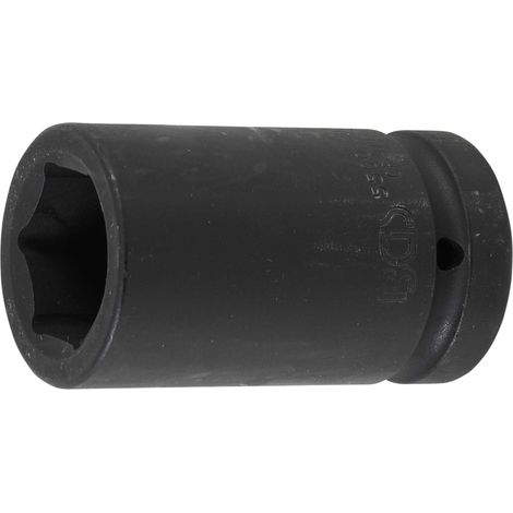BGS Kraft-Steckschlüssel-Einsatz Sechskant tief Antrieb Innenvierkant 25 mm (1") SW 33 mm - 5500-33