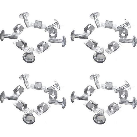 Lot de 20 vis de fixation pour capot de moteur - Clips métalliques pour dessous de plateau - Peugeot Citroën 206 207 406 407 806 807 (1/4)
