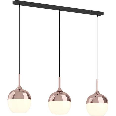 [GEBRAUCHT] B-Ware Lindby Pendellampe Rangina LED Hängelampe 3-flammig dimmbar kupfer 100cm (1/2)