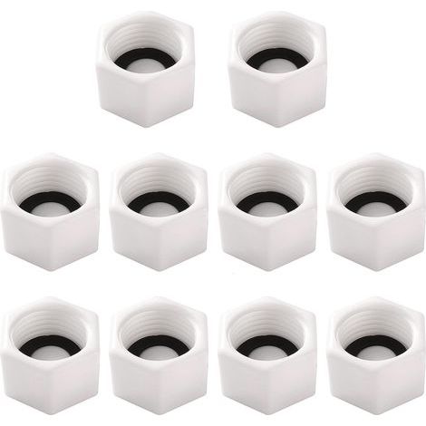 10 Pièces G1/2 Bouchon Plomberie Filetage Femelle, Bouchon de Fin Raccord Tuyau PPR, pour Plomberie Robinetterie (1/5)