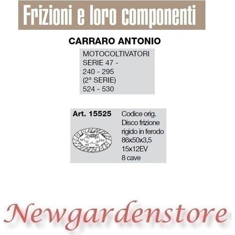 Disco frizione motocoltivatori serie 47 240 295 524 530 CARRARO ANTONIO 15525