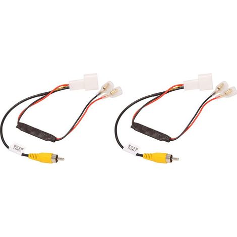 Adatto per due connettori adattatori per cavi di cablaggio della telecamera di retromarcia automobilistica a 4 pin, adatto per