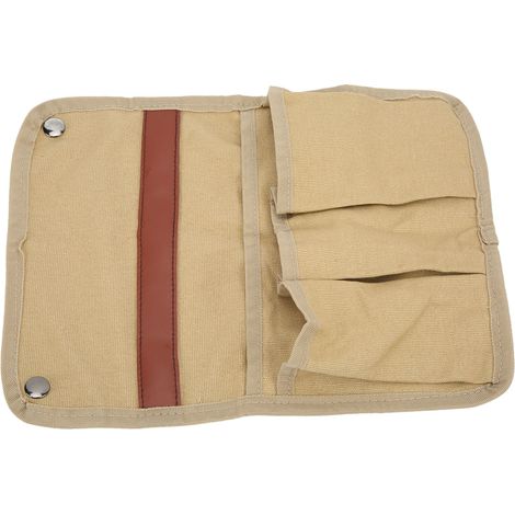 Hängende Aufbewahrungstasche für Campingstuhl, Canvas mit mehreren Taschen, Armlehne, für Outdoor-Angelpicknick, Khaki (1/5)