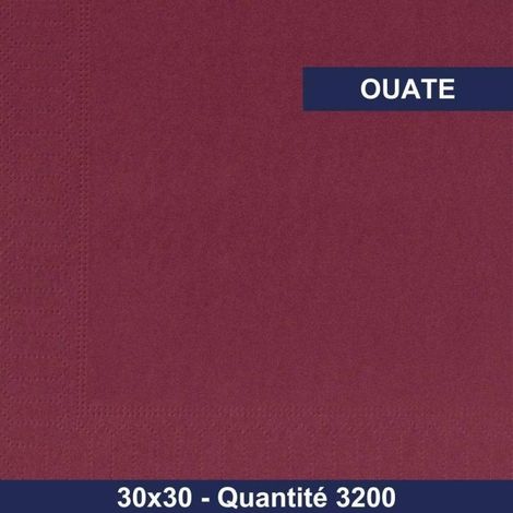 CGMP - Serviette de table ouate - 30x30 - Bordeaux - x3200 (1/2)